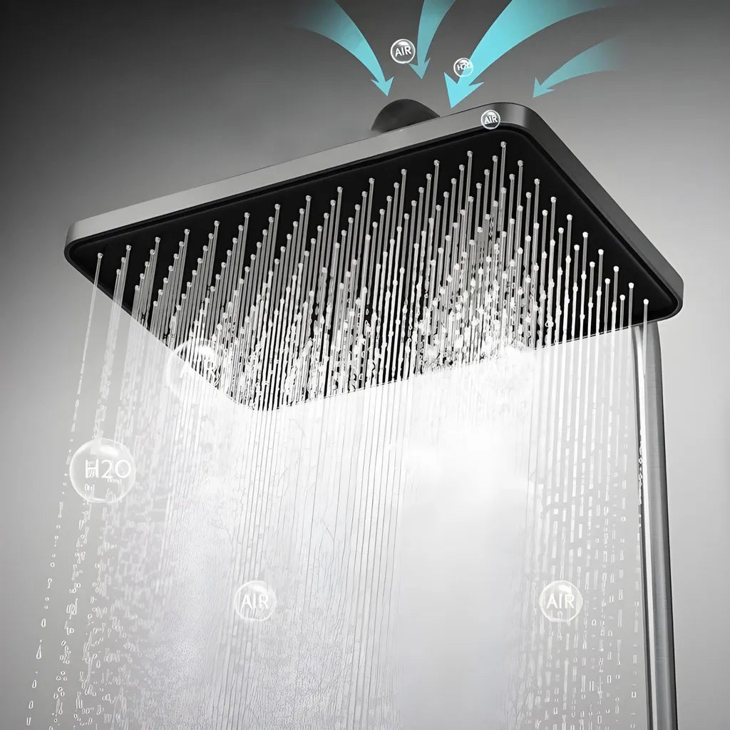 Duscharmatur Smartes Duschsystem mit LED-Display & Thermostat – Regendusche Set
