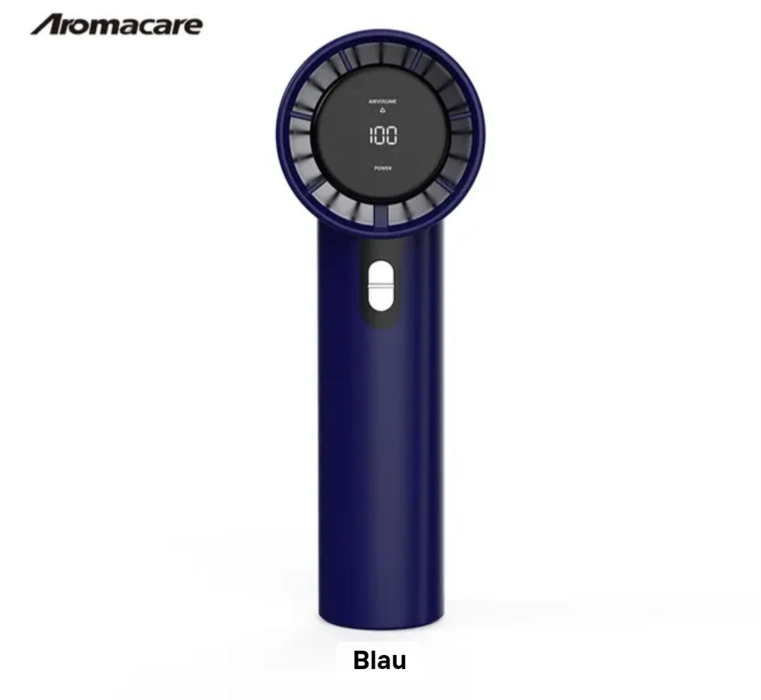 USB Mini Tragbarer Handventilator - 199 Mehrstufige Drehzahlregelung Digitaler Ventilator mit Lanyard, Hoher Luftgeschwindigkeit, Leicht Kompakt Für Outdoor, Reise, Büro und Zuhause