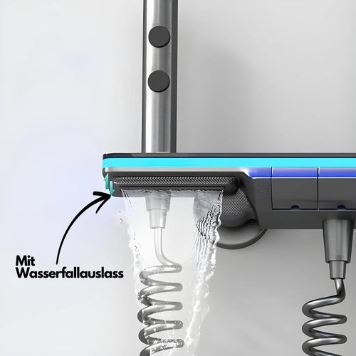 Duscharmatur Smartes Duschsystem mit LED-Display & Thermostat – Regendusche Set