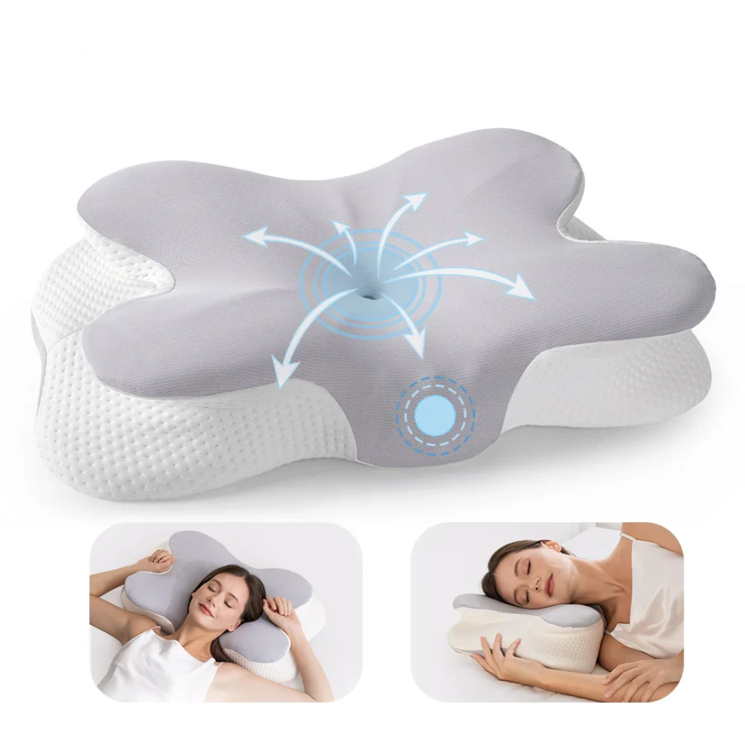 Nackenkissen Kopfkissen Nackenstützkissen Memory Foam Kissen, Ergonomisches Seitenschläferkissen für Seiten, Rücken & Bauchschläfer, 67x37x9/12 cm