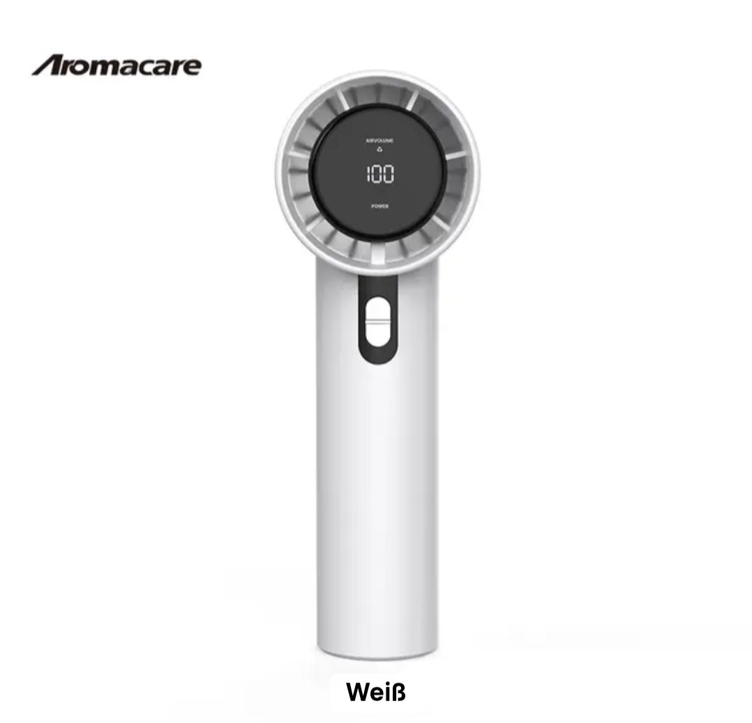 USB Mini Tragbarer Handventilator - 199 Mehrstufige Drehzahlregelung Digitaler Ventilator mit Lanyard, Hoher Luftgeschwindigkeit, Leicht Kompakt Für Outdoor, Reise, Büro und Zuhause