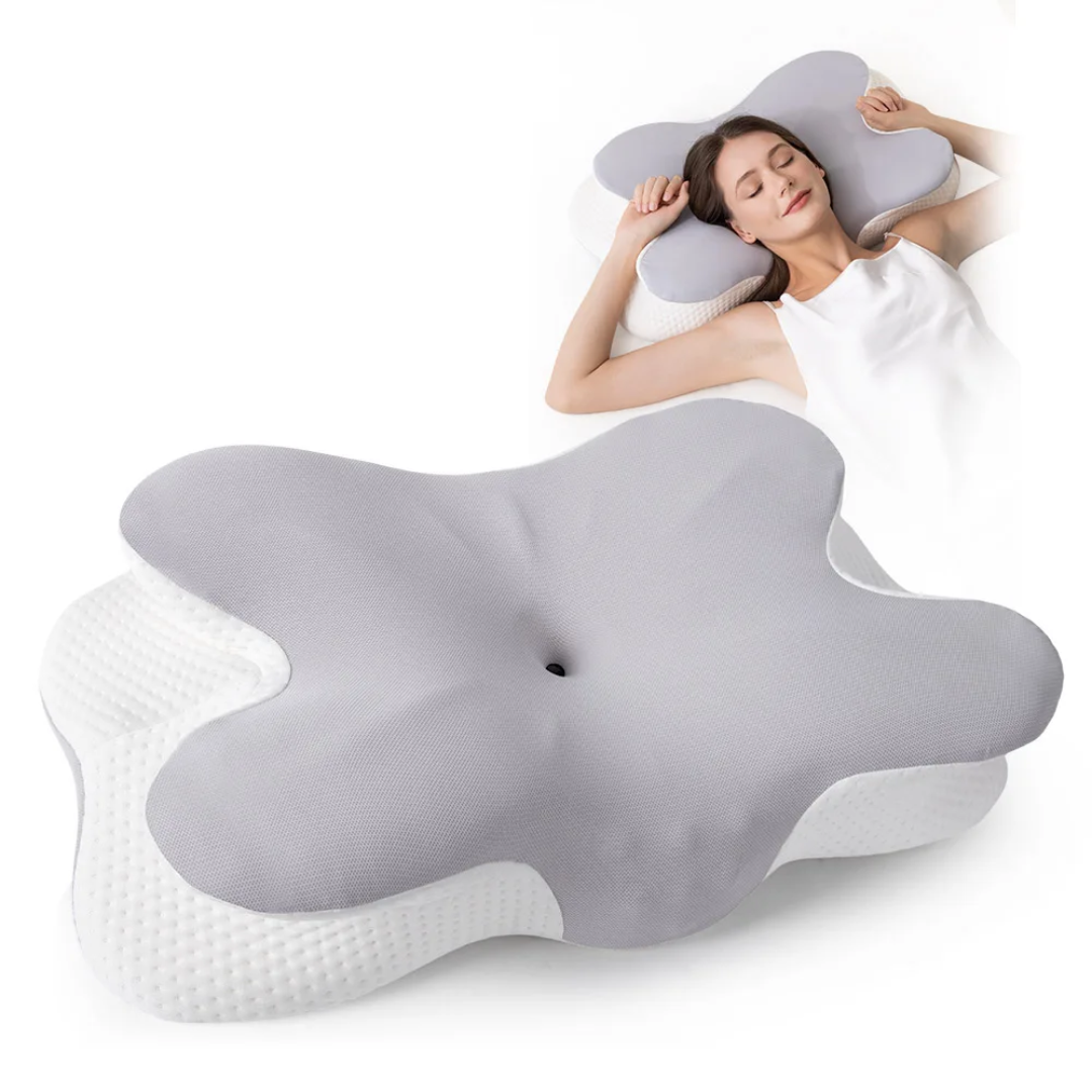 Nackenkissen Kopfkissen Nackenstützkissen Memory Foam Kissen, Ergonomisches Seitenschläferkissen für Seiten, Rücken & Bauchschläfer, 67x37x9/12 cm