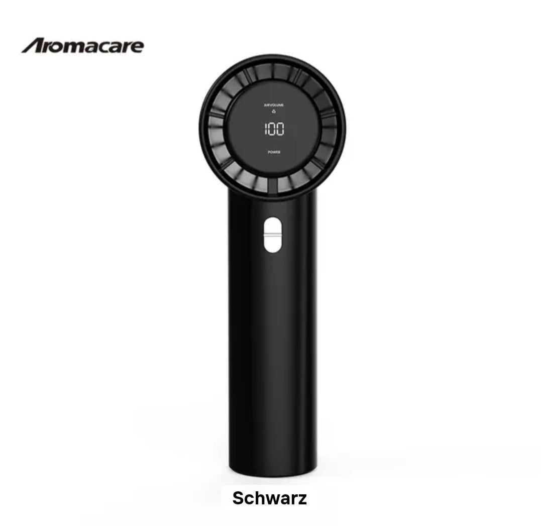 USB Mini Tragbarer Handventilator - 199 Mehrstufige Drehzahlregelung Digitaler Ventilator mit Lanyard, Hoher Luftgeschwindigkeit, Leicht Kompakt Für Outdoor, Reise, Büro und Zuhause