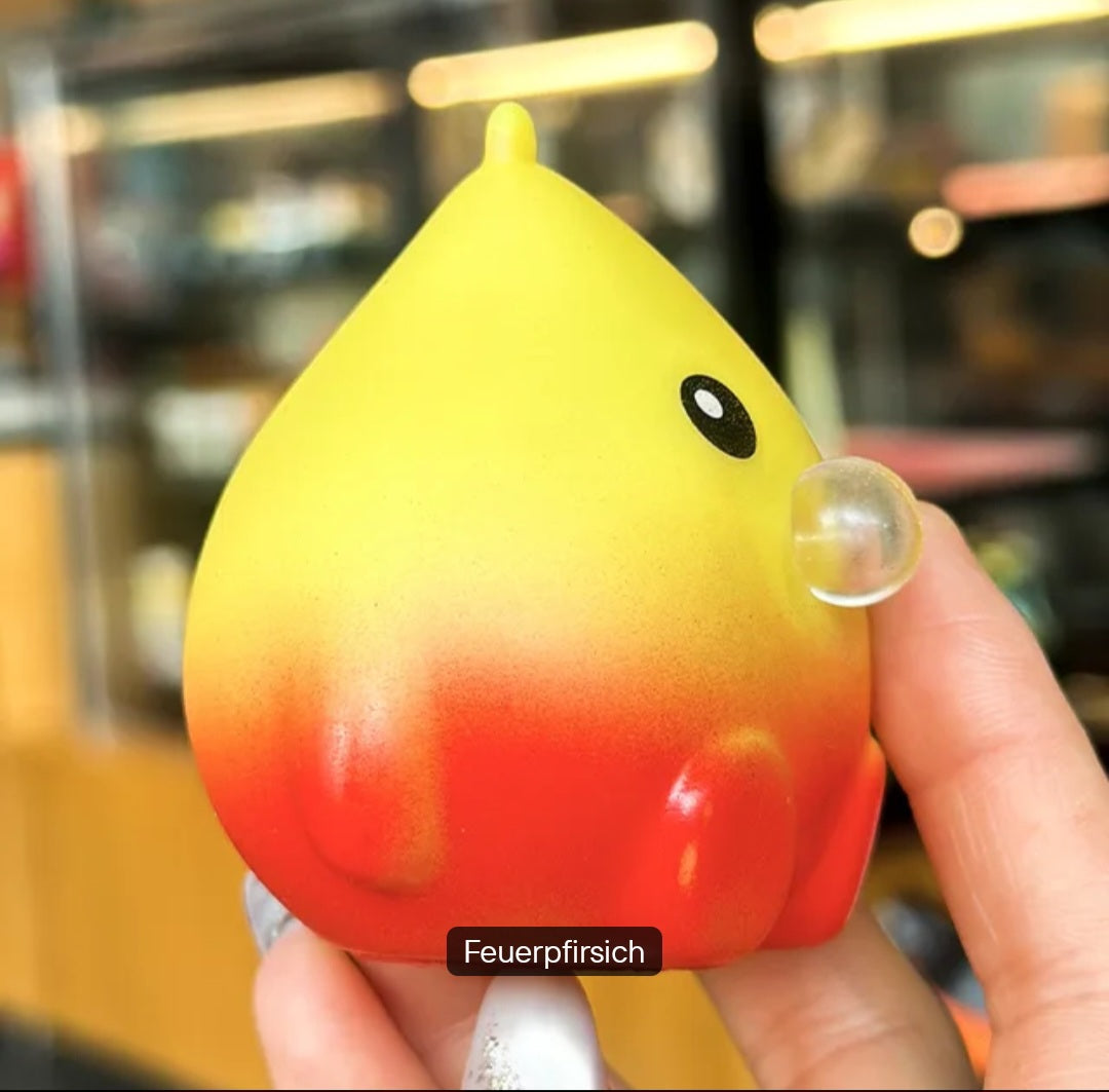 Virales Stressabbau Spielzeug aus Gummi,Quietscht Spaß mit Blasenfunktion