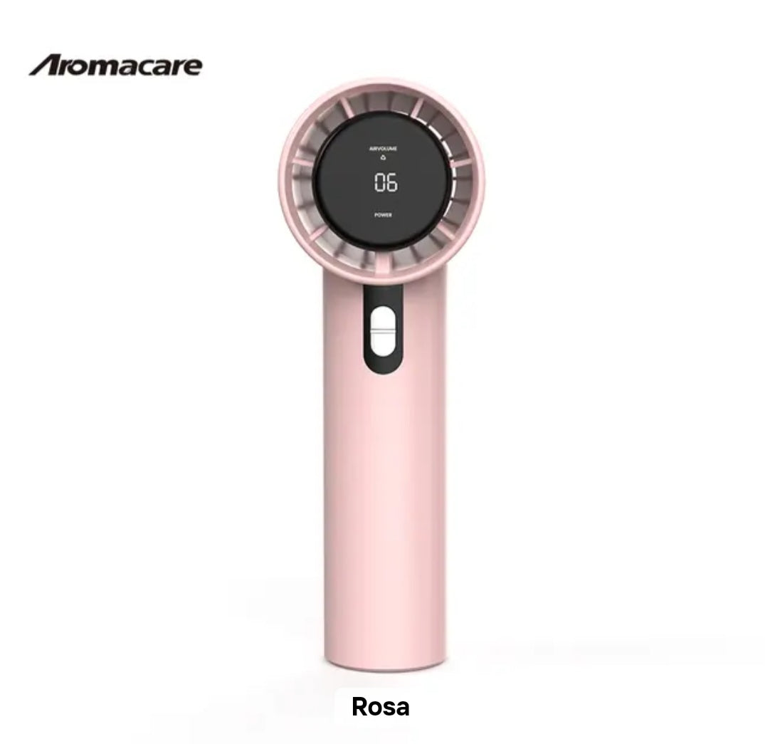USB Mini Tragbarer Handventilator - 199 Mehrstufige Drehzahlregelung Digitaler Ventilator mit Lanyard, Hoher Luftgeschwindigkeit, Leicht Kompakt Für Outdoor, Reise, Büro und Zuhause